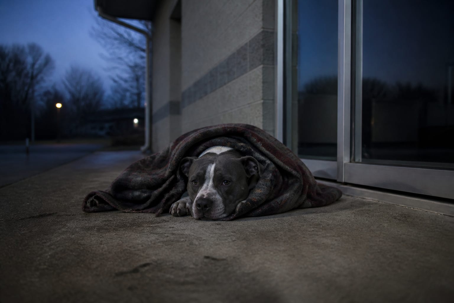 A Man Slept On A Clinic Doorstep With His Injured Dog Until The Doors Opened