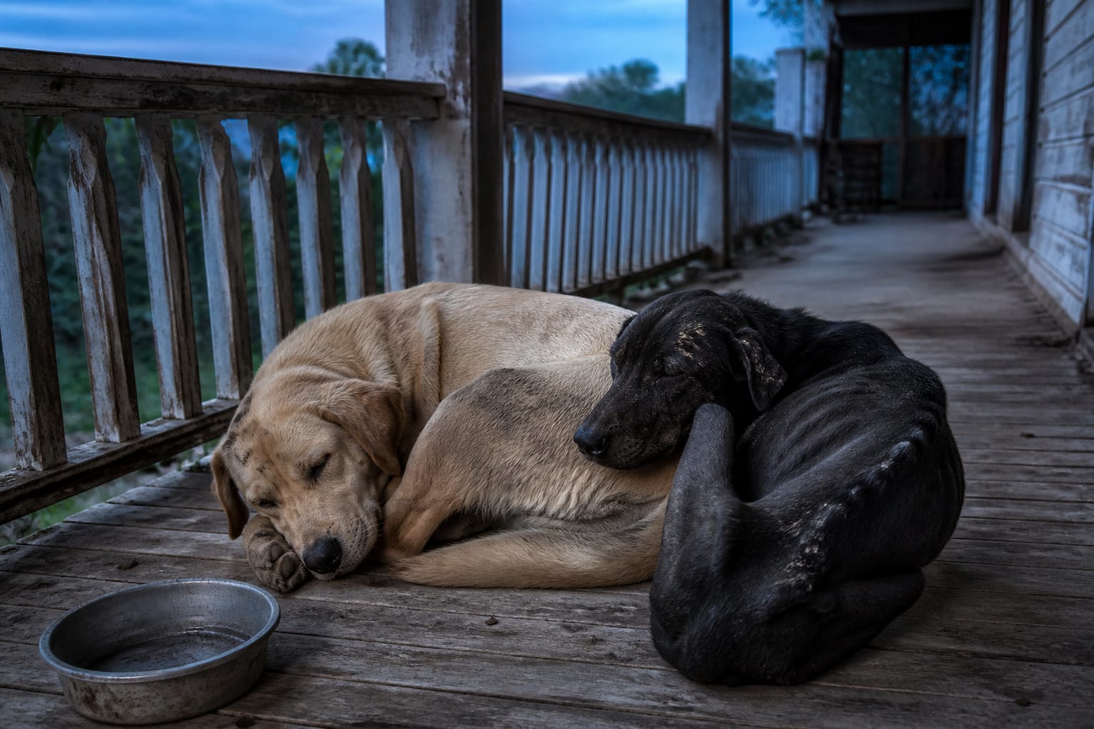 Two Strays Slept On Her Rental Porch For Four Nights — It Took Nine Months To Get Them Both Home